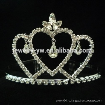 Свадебные аксессуары для волос полный кристалл корону формы свадебный оголовье
